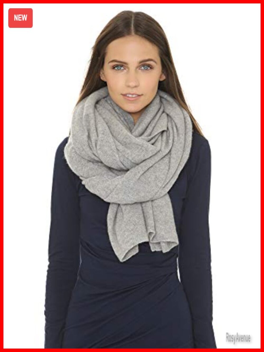Cashmere Travel Wrap Scarf Oversized Knit One Size